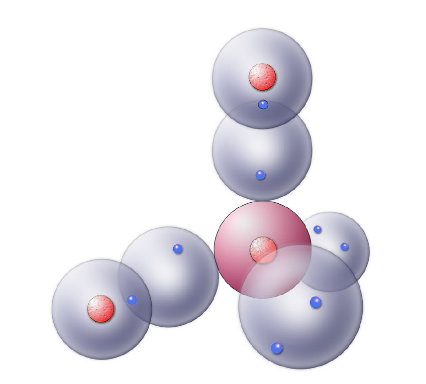 Das H2O-Molekül im Kugelwolkenmodell