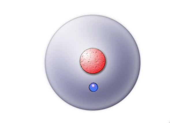 Ein H-Atom nach dem Kugelwolkenmodell