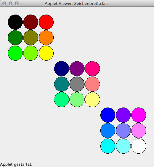 Drei 9erPäckchen mit 27 verschiedenen Farben